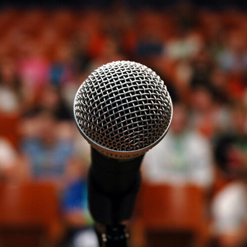 A mic is the only thing that stands between the audience and you